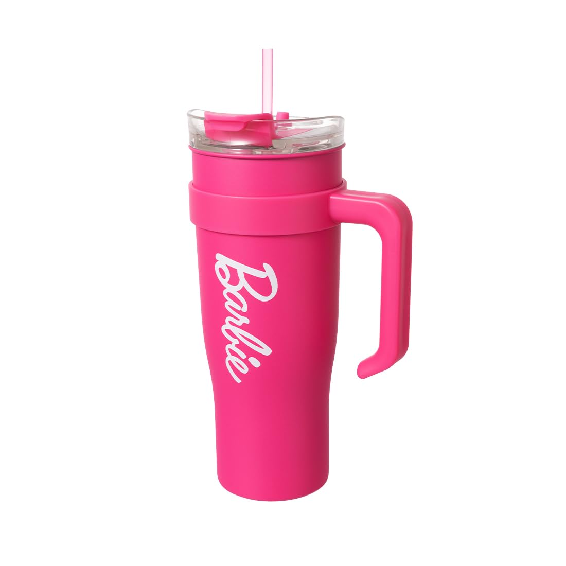 MINISO Barbie Steel Cup with Handle & Straw (1600mL) - Stylish & Sustainable Drinkware
