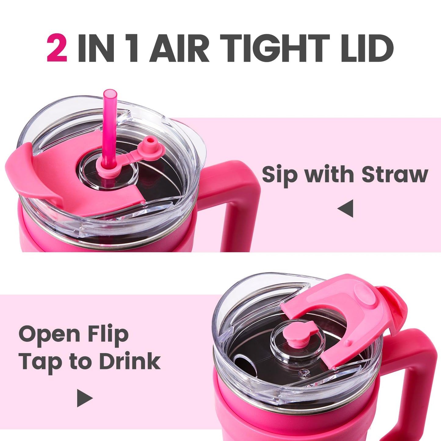 MINISO Barbie Steel Cup with Handle & Straw (1600mL) - Stylish & Sustainable Drinkware