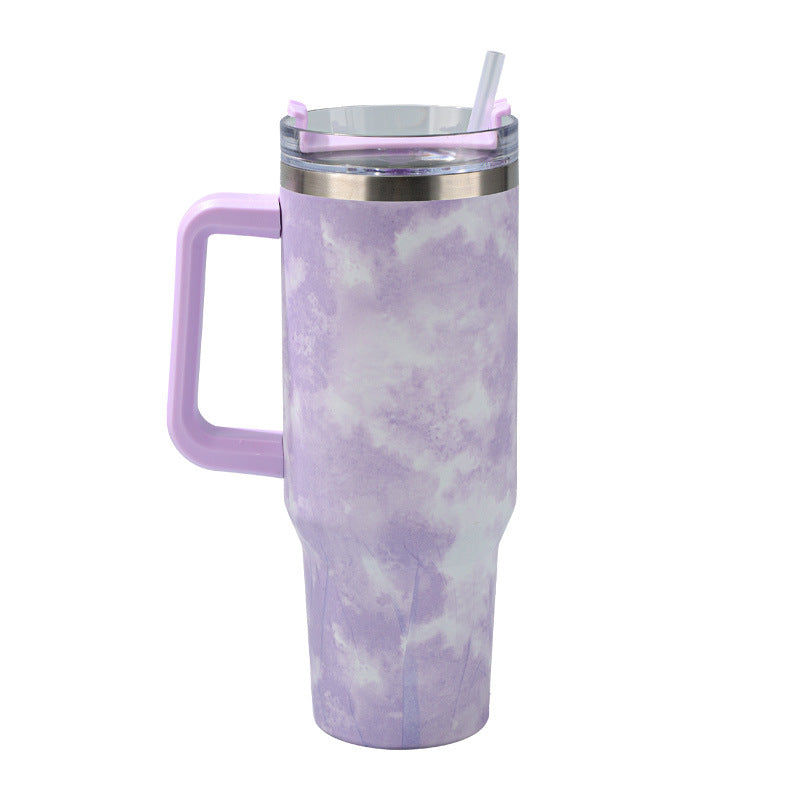 Marble Flow Handle Tumbler