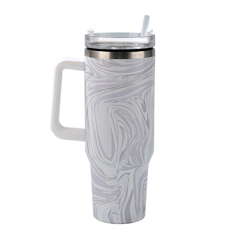 Marble Flow Handle Tumbler