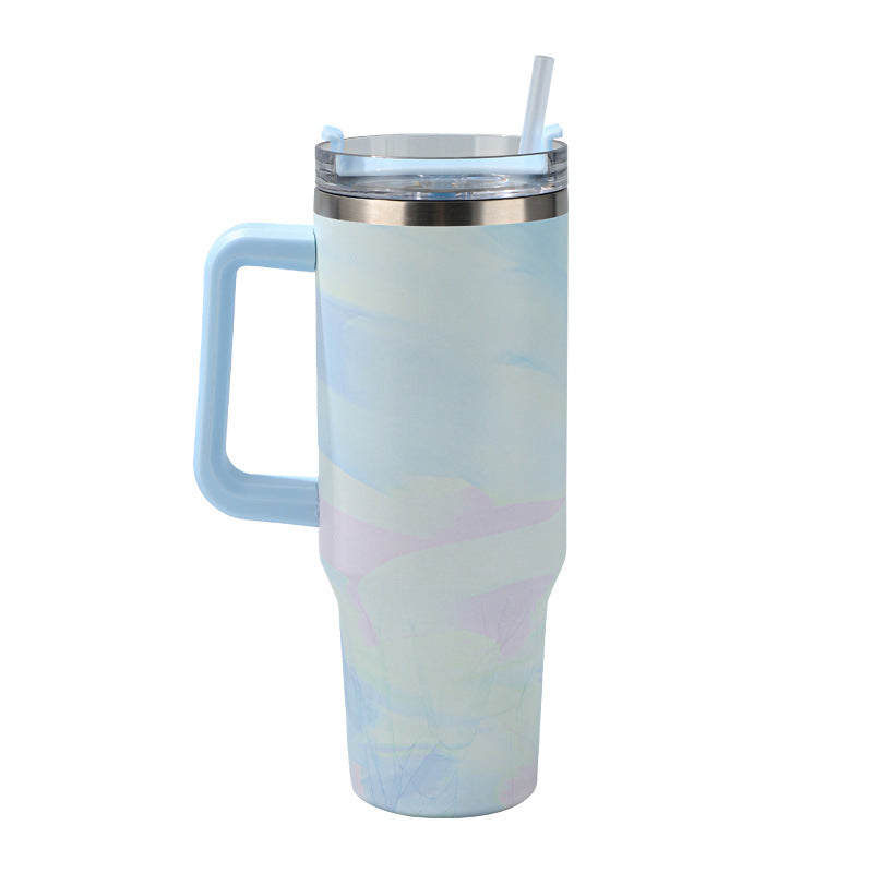 Marble Flow Handle Tumbler