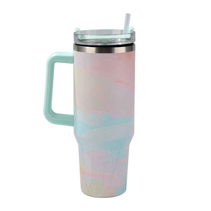 Marble Flow Handle Tumbler