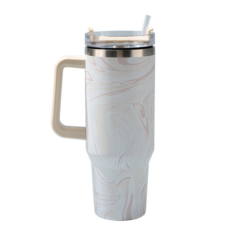 Marble Flow Handle Tumbler